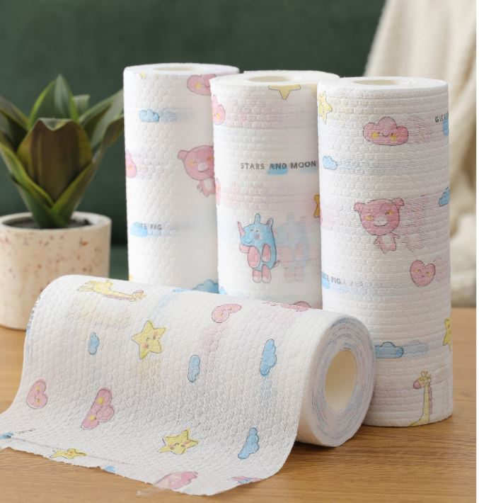 Oil absorbing paper roll-multifunctional kitchen dishcloth-super long reusable washable