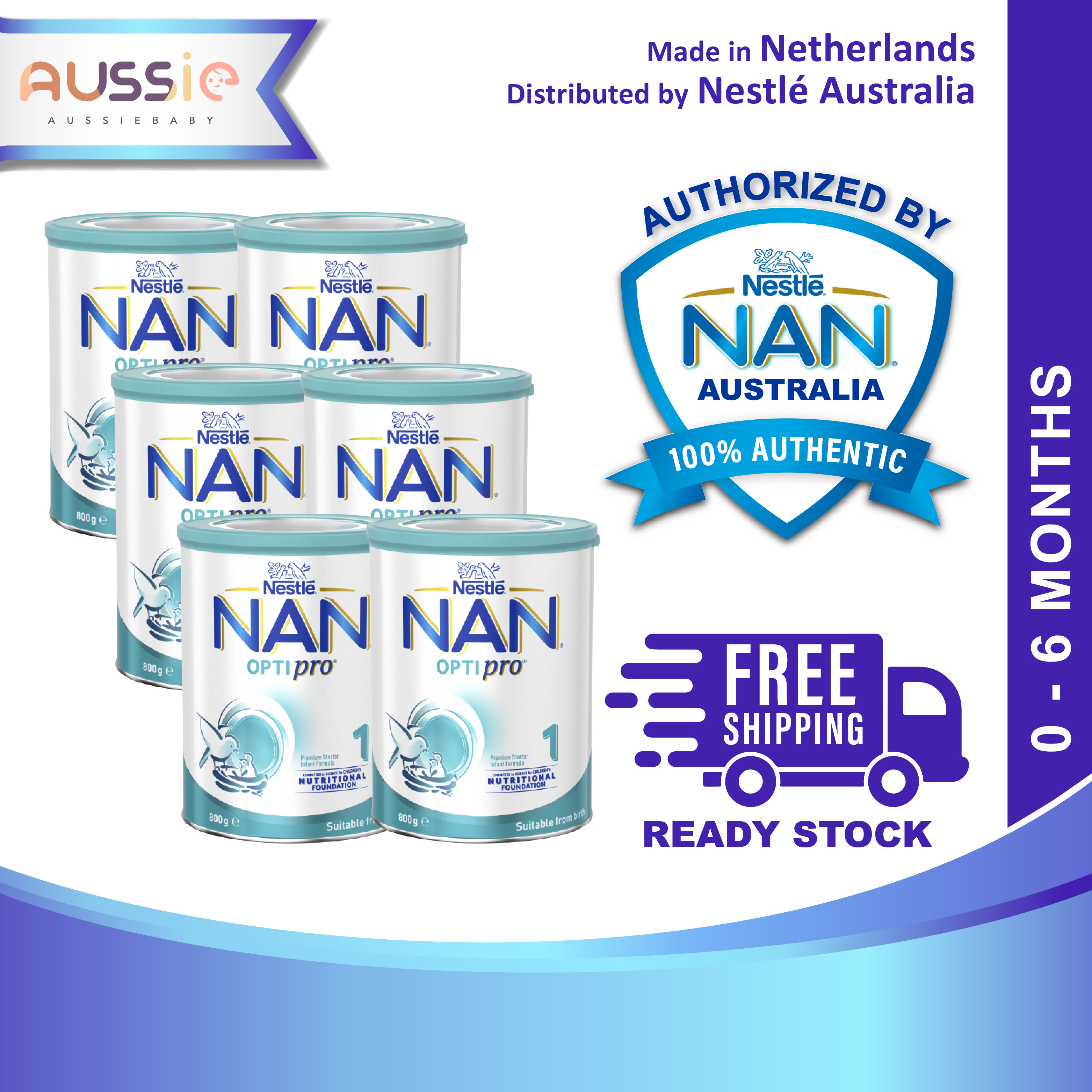 3 x Nestlé NAN OPTIPRO 1, Starter 0-6 Months Baby Formula Powder – 800g