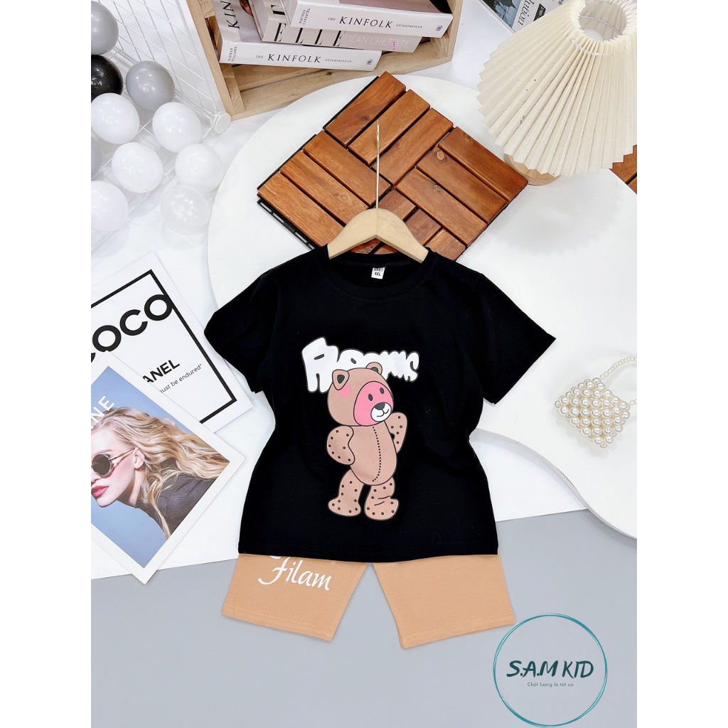 [8-40kg] Đồ bộ bé gái quần đùi 3 Màu