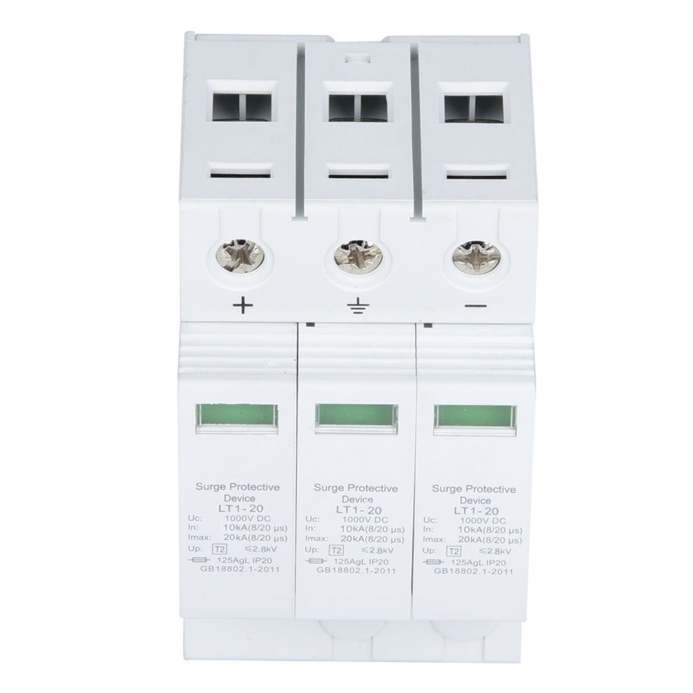 Multifunctional 3P Arrester Device 20KA Din Rail House Protector ...