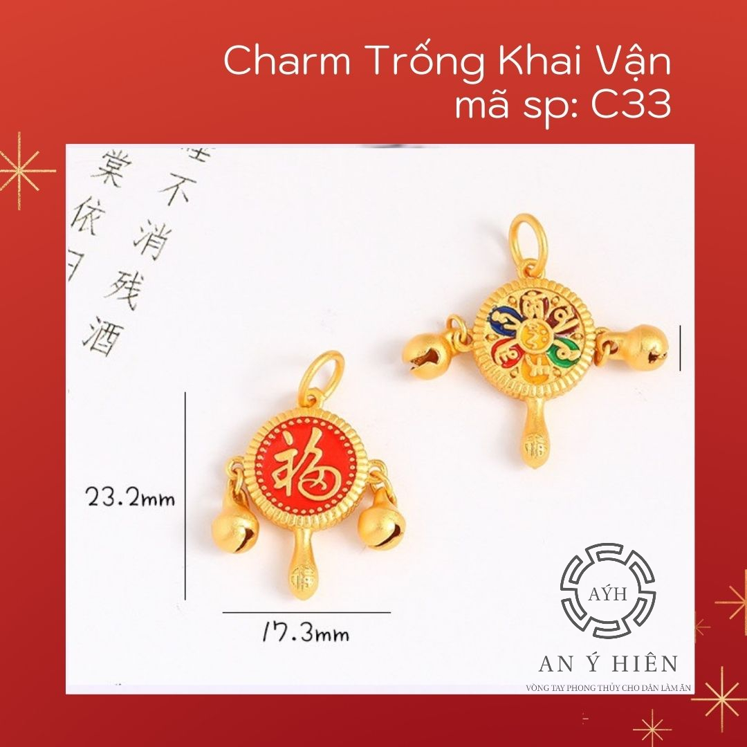 ( Sỉ chỉ từ 45K) Charm Trống khai vận #C33