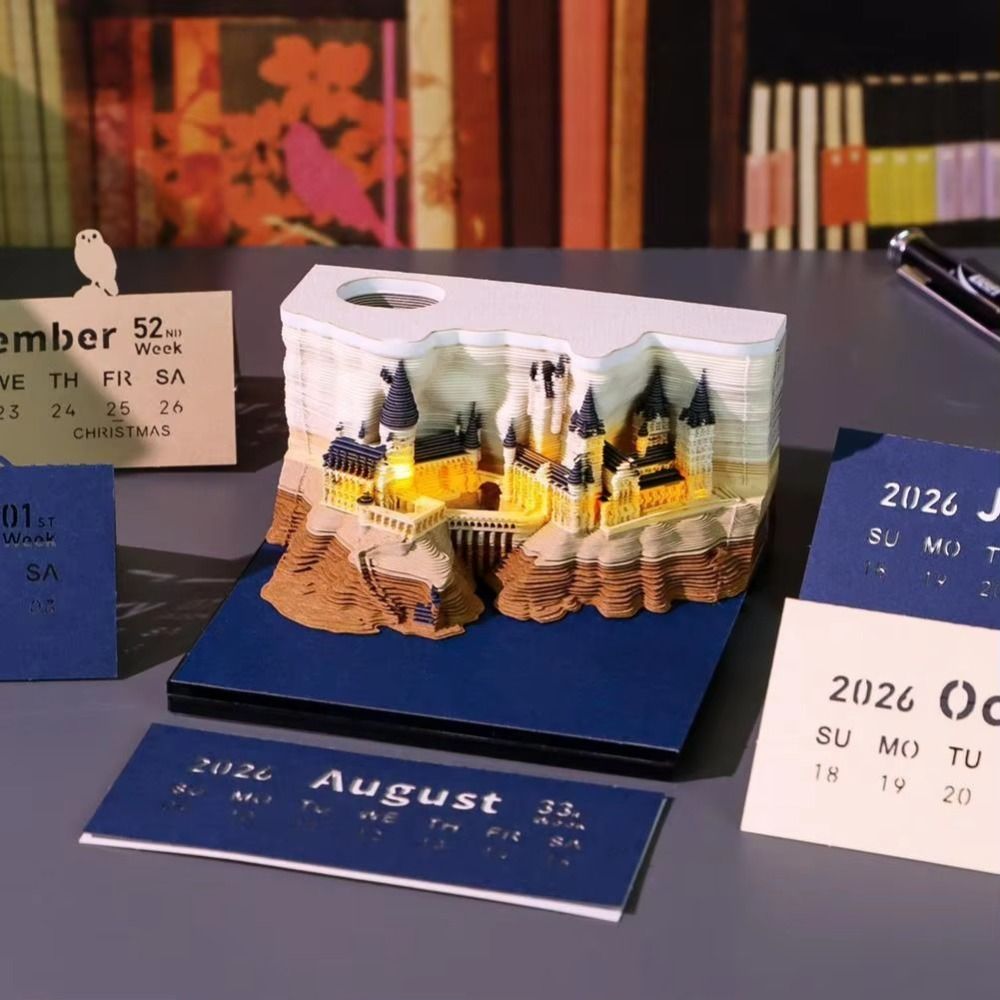 Creative With Lights Paper Sculpture Calendar 3D Paper Craft Notepad ...
