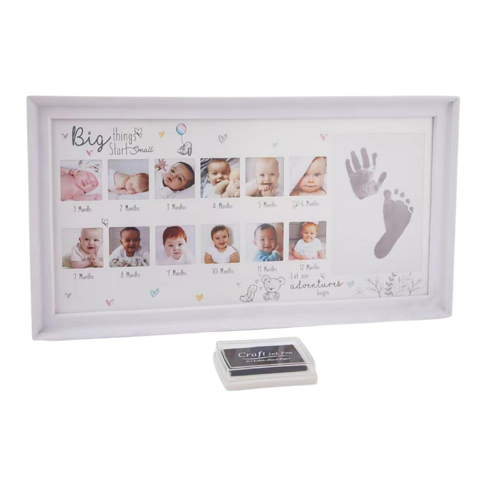 Babys First Year Photo Frame Personalized Newborn Gift Decor Nursery