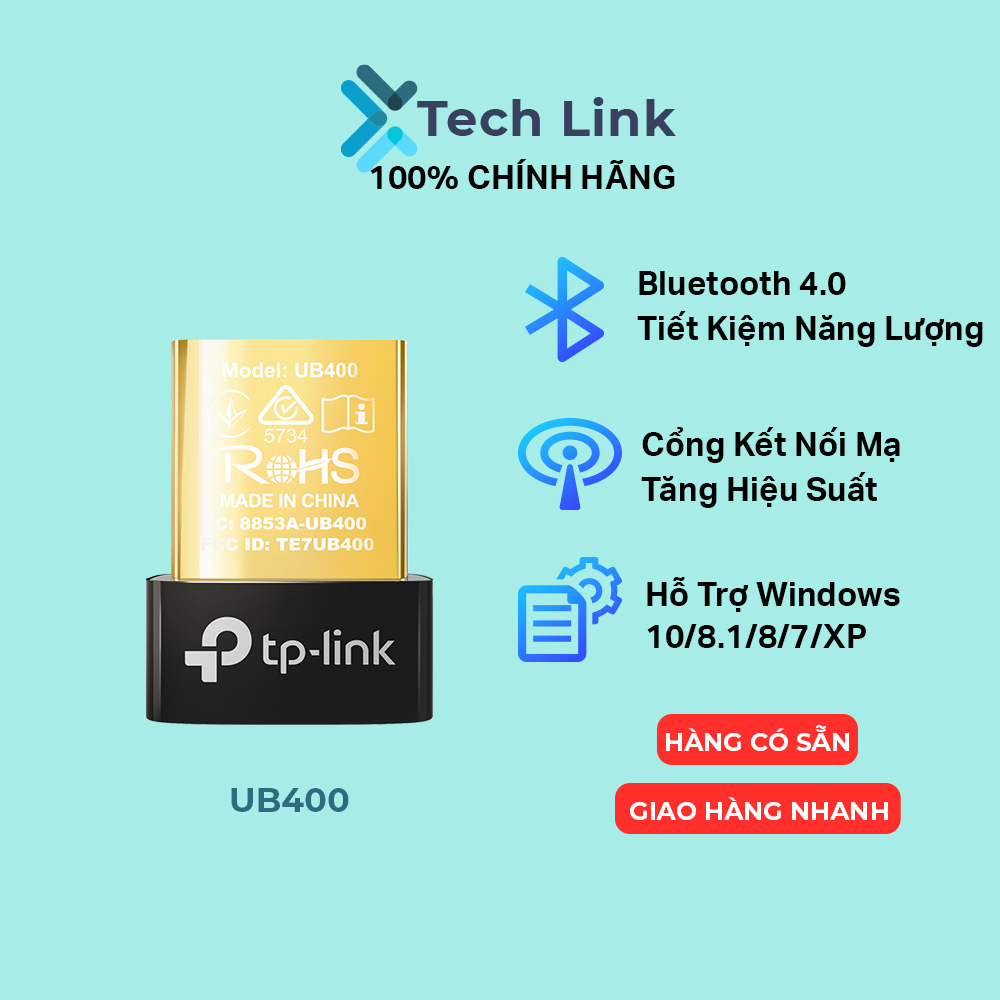 Bộ Chuyển Đổi Bluetooth TP-Link UB400 USB Nano Bluetooth 4.0 - Hãng phân phối chính thức