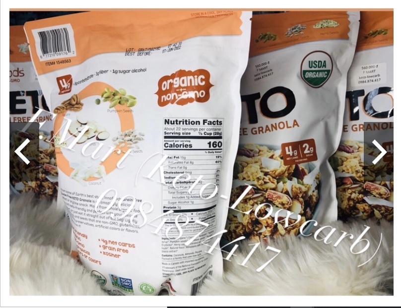 Ngũ Cốc ăn kiêng Granola Innofoods- túi zip (eat clean, keto, gymer)