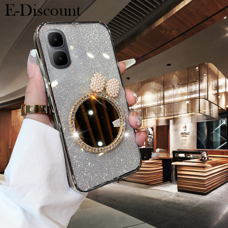 New%20Phone%20case%20infinix%20Smart10%20Plus%20Back%20cover%20with%20Bow%20Makeup%20Mirror%20Luxury%20Shiny%20Gradient%20Clear%20Plating%20Glitter%20Girls%20Slim%20For%20infinix%20Smart%2010+%20case%20-%20Image%204