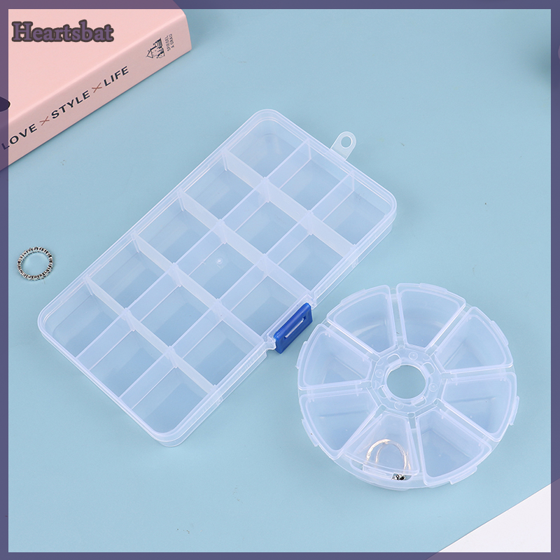 [Heartsbat] Plastic box Container Screw Holder Case Practical Compartment Jewelry Earring Display case plastic Organizer beads storage boxes