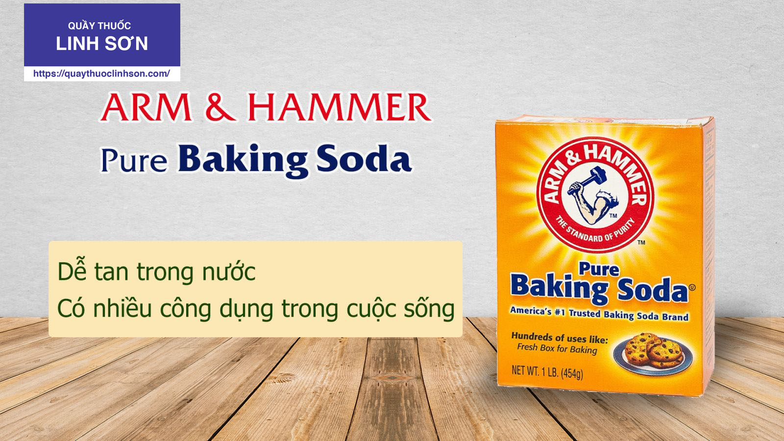 Bột Đa Dụng Pure Baking Soda Arm & Hammer 454G