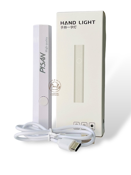Bút hơ gel tích điện mini PISAN màu trắng đèn hơ gel UV