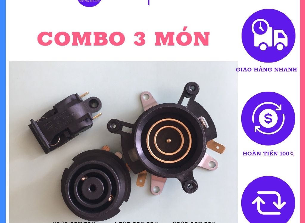Bộ 3 món- Công tắc+Chân bình+Chân đế
