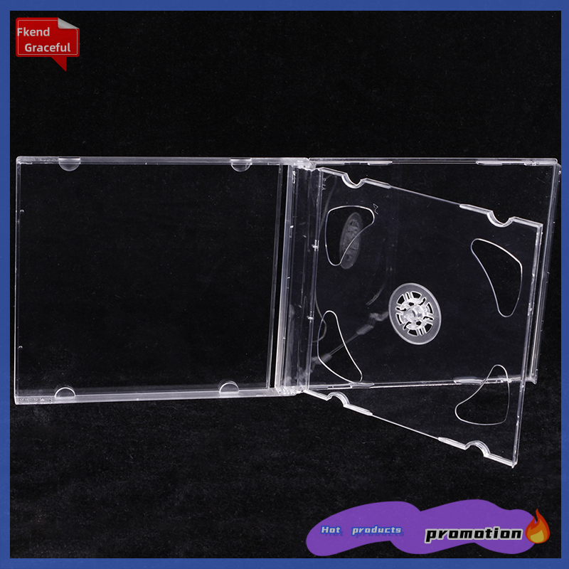 Fkend đáy trong suốt hộp CD rỗng CD trường hợp nhựa PP CD trường hợp CD trường hợp công suất 1-2 đĩa