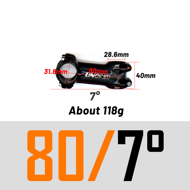 【StellarCart】UNO Black Stem Bike Ultralight 35 Degree MTB