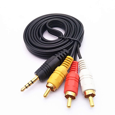 Dây av đầu 3.5mm ra 3 đầu bông sen dùng cho tv, đầu dvd, tvbox. cable box adroid dây 3 ly ra 3 bông sen