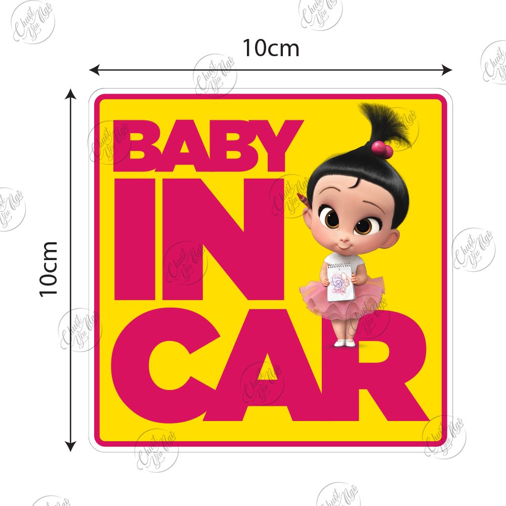 Combo 2 miếng Baby in car bé gái