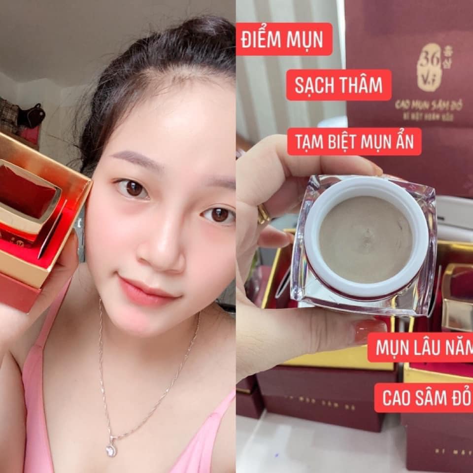 kem Mặt Cao Mụn Sâm Đỏ 36 Vị - Mật Nhân Sâm