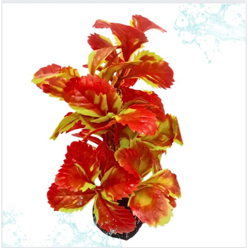 Hiasan Dekorasi Aquarium Ornamen TANAMAN PLASTIK 20CM