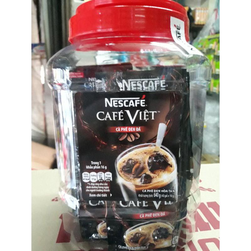 Nescafe Cafe Việt hòa tan đen đá ( Bịch 35 gói x 16g )