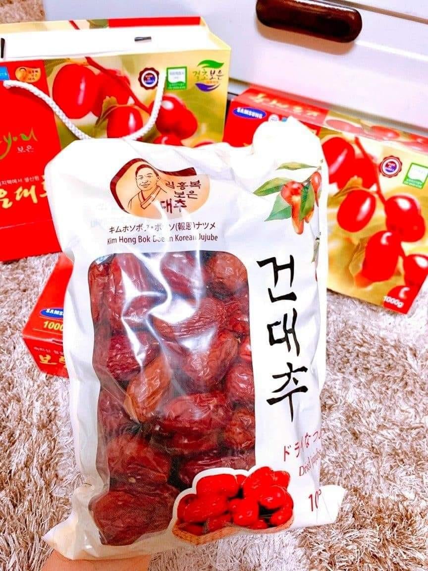 Táo đỏ Hàn Quốc sấy khô Loại 1 (Tặng kèm túi)