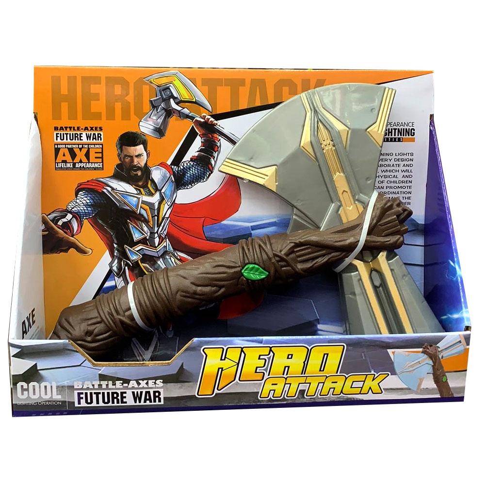 Best Seller Hero attack Marvel Avengers Thor Hammer Toy LED Sound Storm  Breaker Axe Electronic Toys