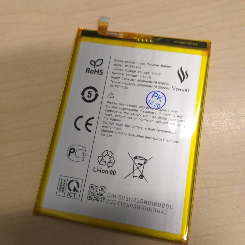 Pin vsmart live 4 v640 / bvsm-430 zin mới 100%