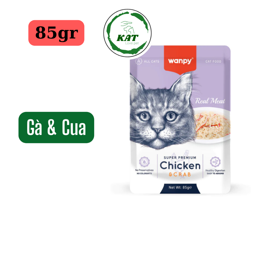 [85gr 100gr] Pate Wanpy Premium cho Chó Mèo - Gói 85g 100g - KAT Store