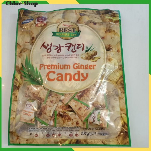 Kẹo quế, Kẹo Gừng Hàn Quốc 200g/bịch