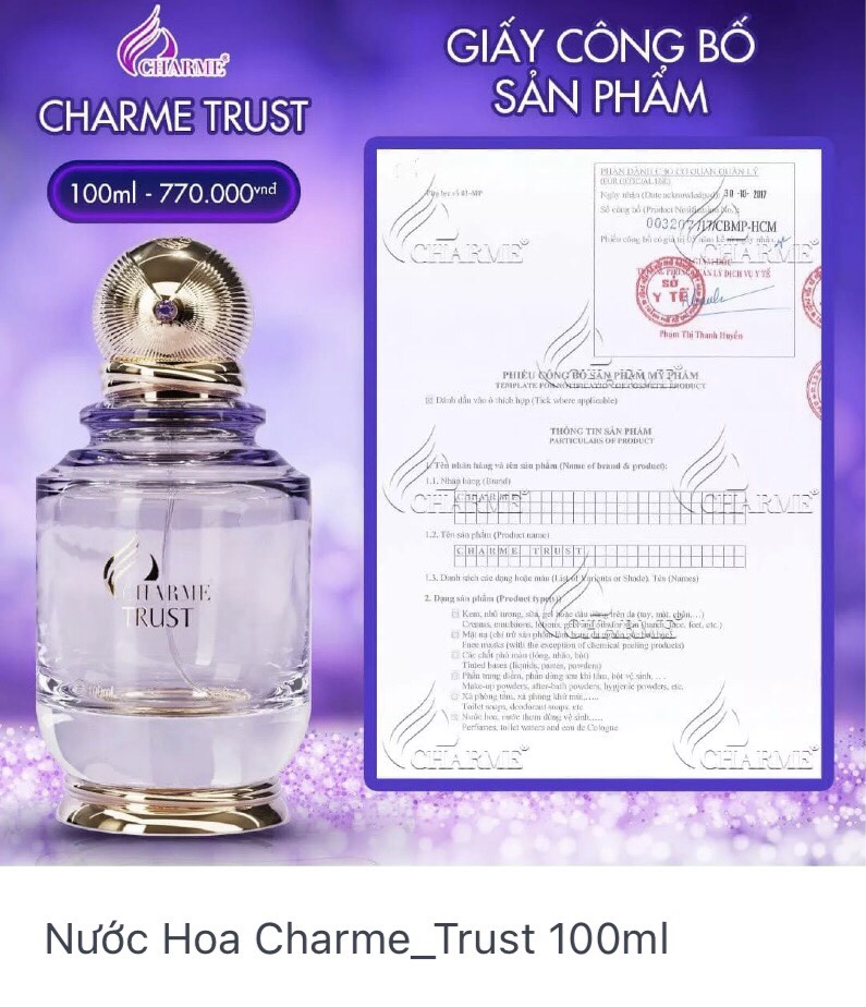 Nước Hoa Charme_Trust 100ml