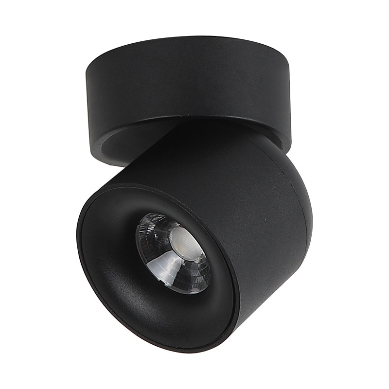Aisilan Led Ceiling Light Surface Mounted 360 Degrees Round Curve Rotation Lamp Cylinder Creative 7w 9w Cree Cob Spot Light