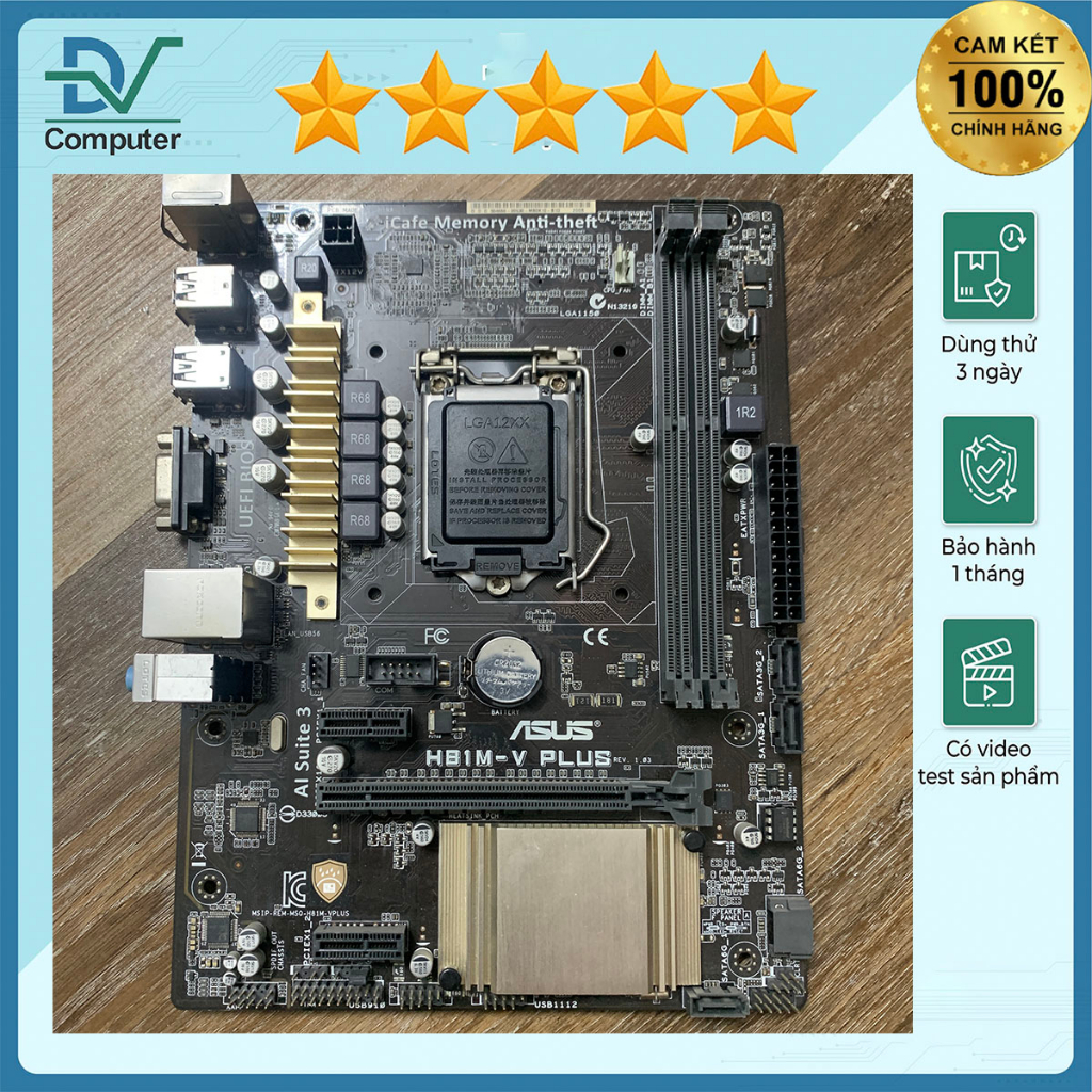 H81 m-v plus asus có tản vrm đẹp bh 1 tháng