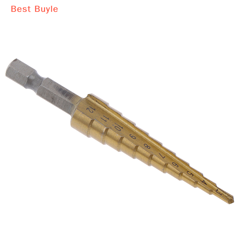 💖Best Buyle HITN Mũi Khoan Bậc Tráng 3-12Mm Mũi Khoan Tay Cầm Lục Giác Dụng Cụ Khoan Kim Loại