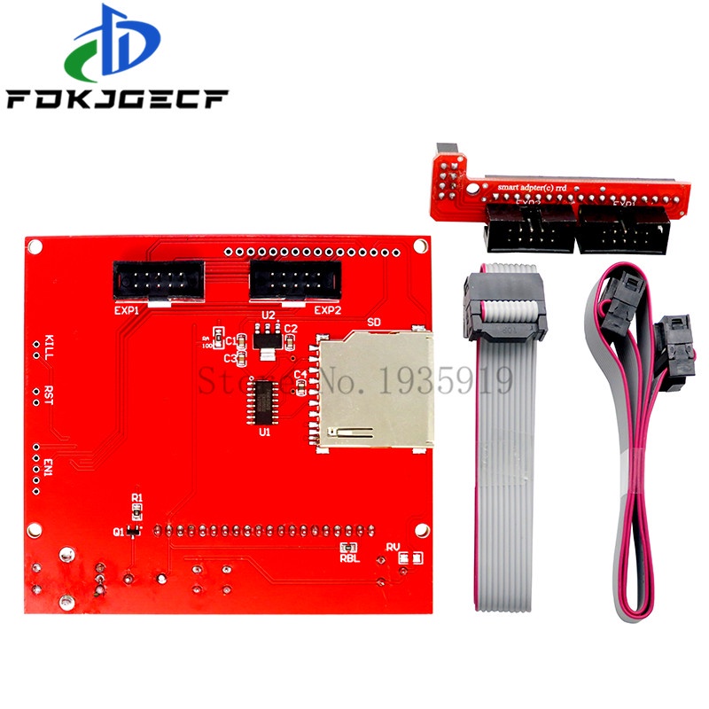 2004 12864 Màn hình LCD 3D máy in Reprap Bộ chuyển đổi thông minh điều khiển Reprap RAMPS 1.4 1.6 MEGA2560 Board 2004lcd 12864lcd điều khiển mạch tích hợp
