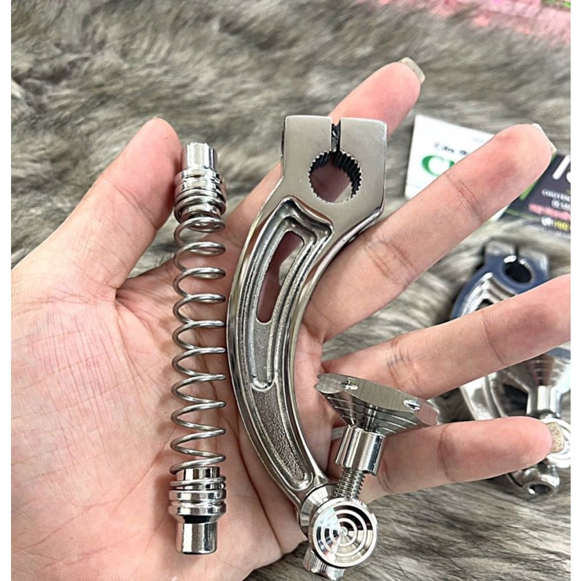 Càng thắng inox 304 salaya càng thắng trước - sau cnc nguyên khối sắc sảo sáng bóng gắn xe thắng đùm