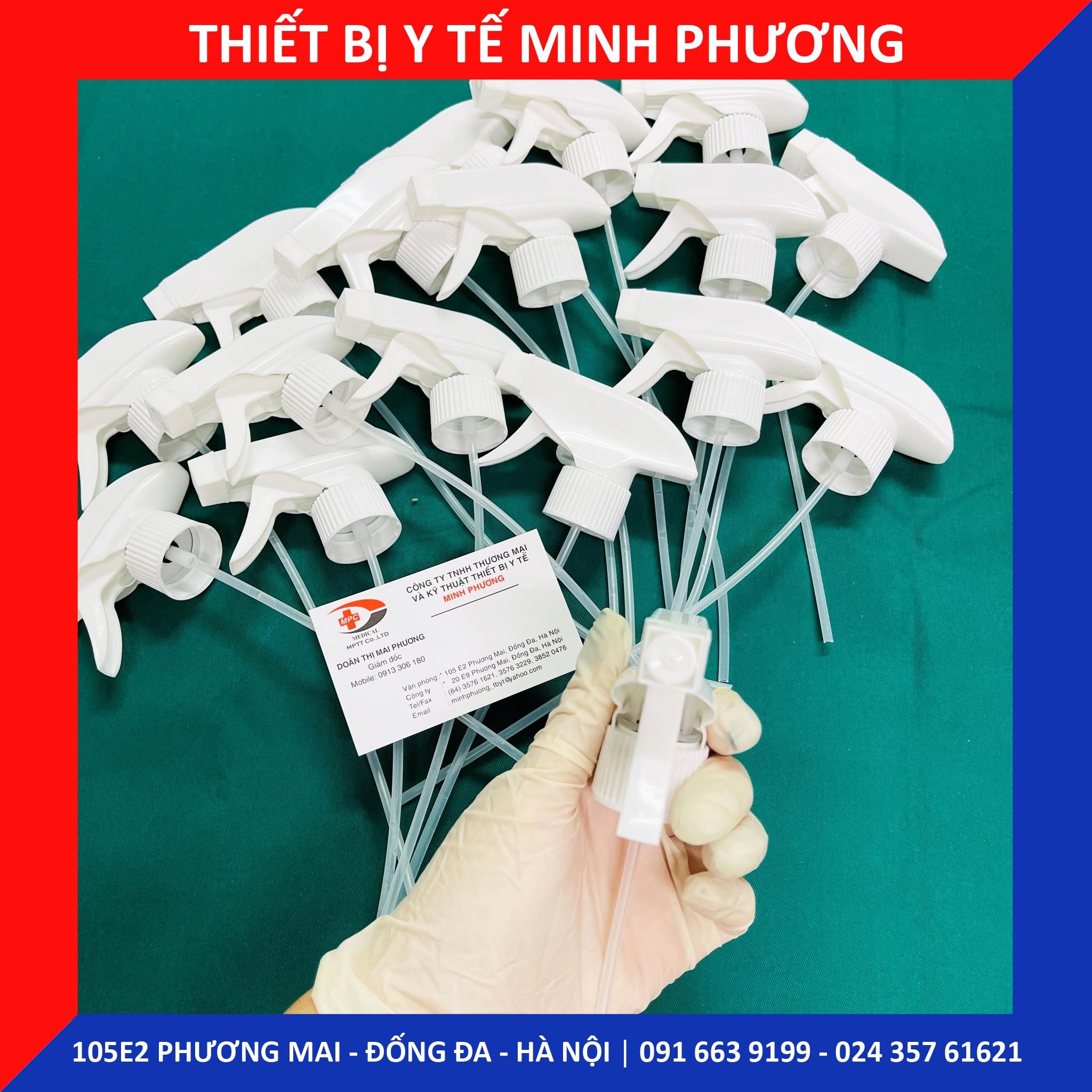 Đầu vòi xịt cắm chai cồn y tế