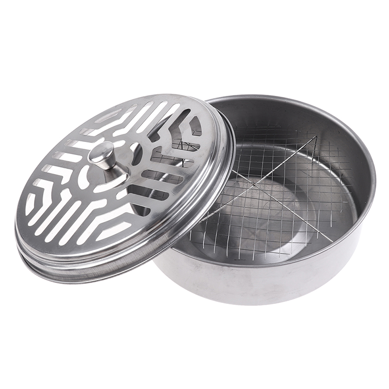 Mosquito Coil Holder Coil Incense Burner with Mesh Stand Camping Garden.