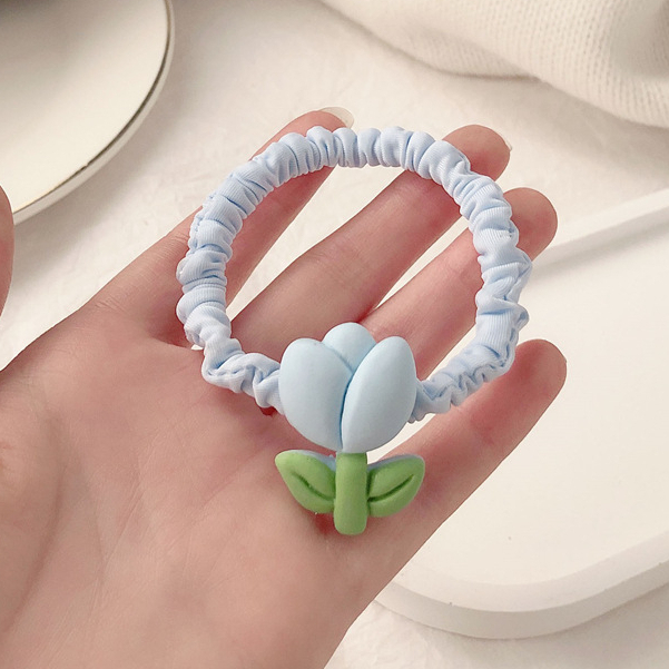 Cột tóc hoa Tulip mùa xuân dễ thương bạn gái Tatitava