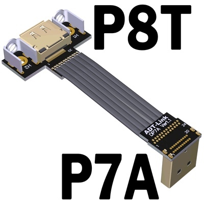Displayport Ribbon Adt Shielded Displayport V1.4 Flat Cable 165hz Display Port Adapter Gpu ...