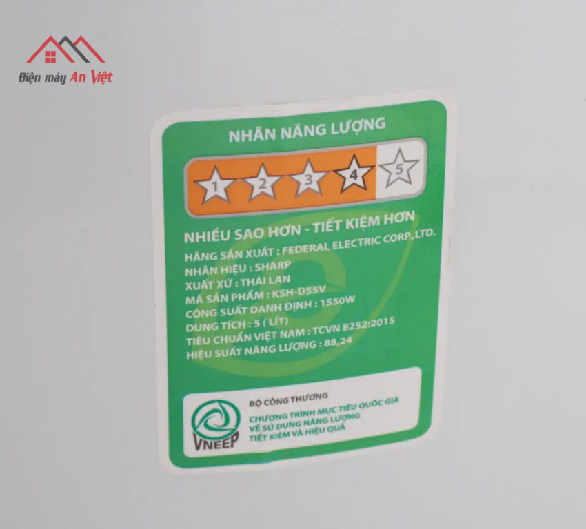 Nồi cơm điện nắp rời 3.8 lít Sharp KSH-D40V - Hàng Chính Hãng