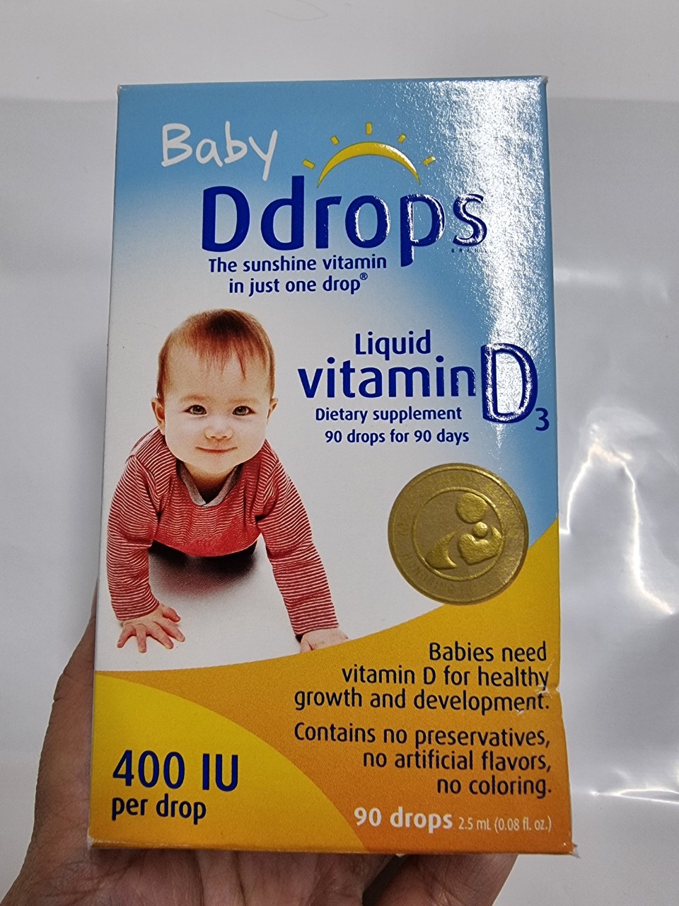 Baby Ddrops Vitamin D3 ddrop cho bé 90 giọt Mỹ