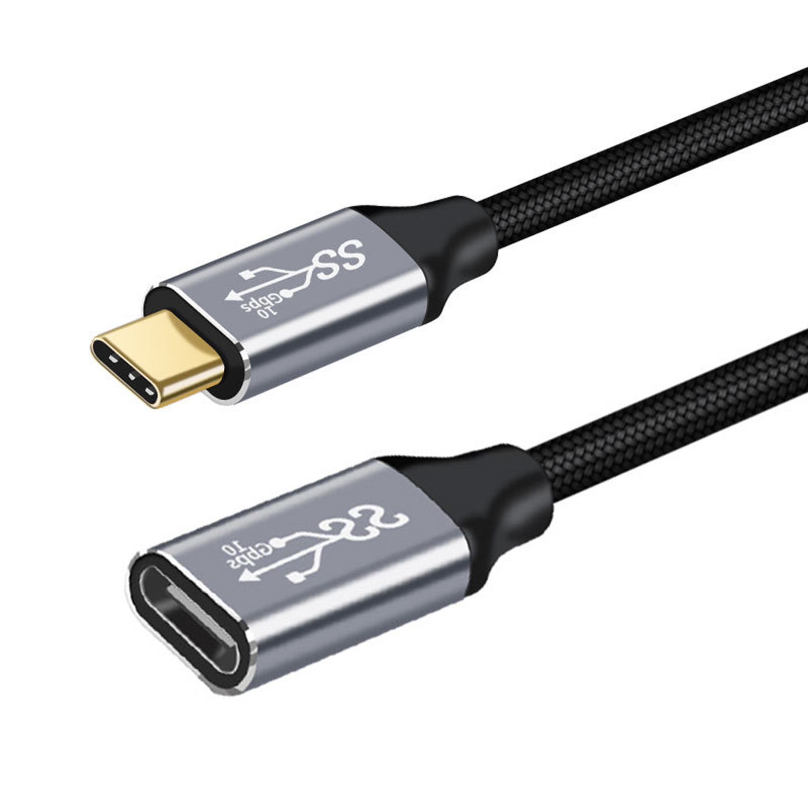 Usb c extension cable pd100w cable male to female type c 3.1 gen2 extender cord