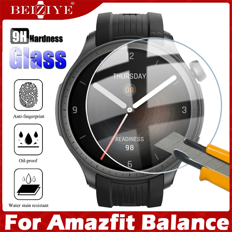 Bảo vệ màn hình kính Tempered cho bộ phim cân bằng Amazfit Balance Phim bảo vệ kính HD Chống trầy xước thông minh Xem phim Accessories