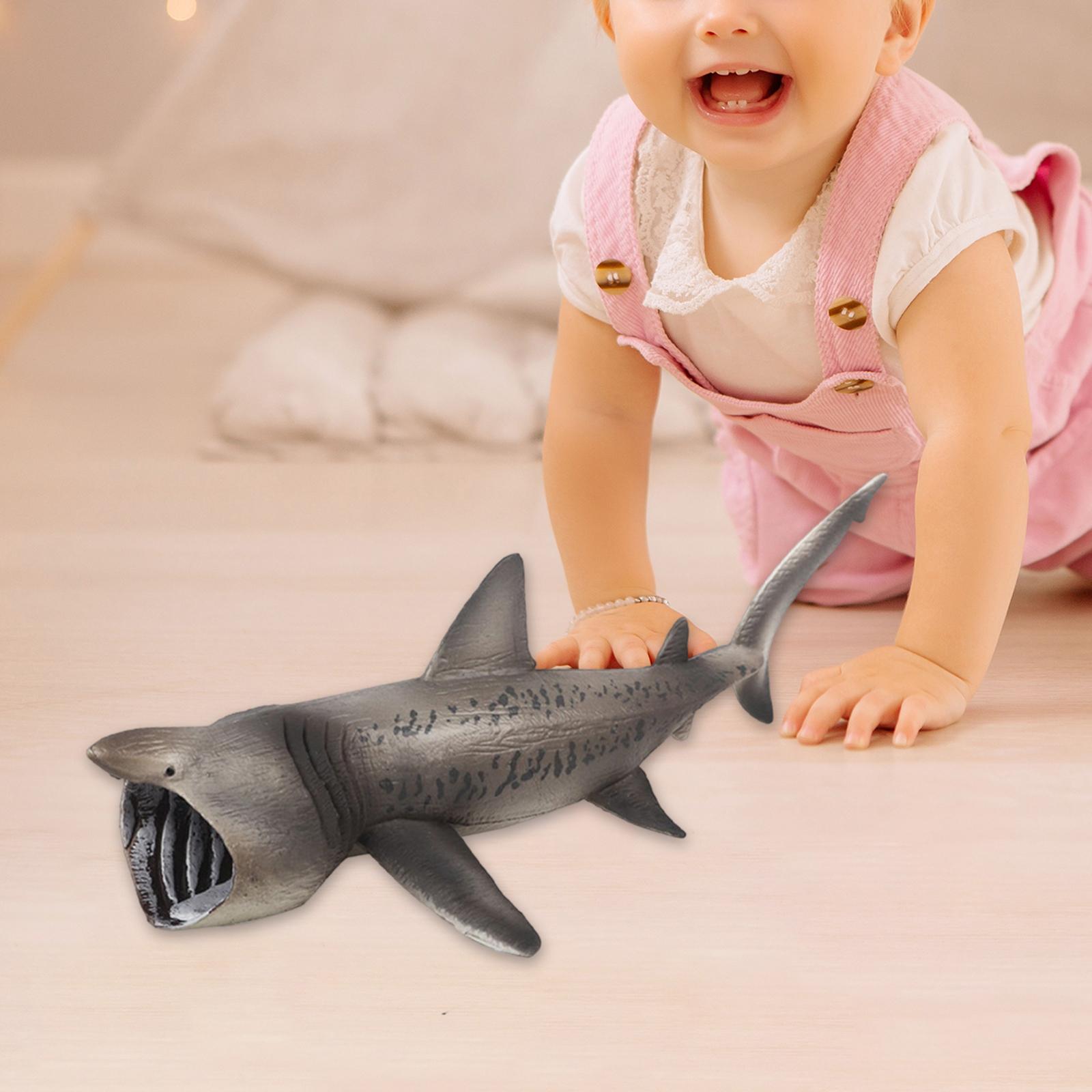 Gispark Realistic Basking Sharks Model Cognitive Early Learning Marine Creatures Figures Collection for Decorations Home Learning Party