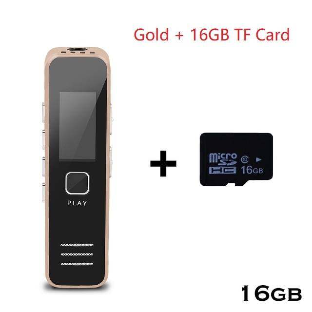Digital Voice Recorder MP3 Player Mini Voice Recorder Support 32GB TF Card Professional Dictaphone 20-hour Recording Time