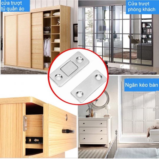 Bộ chốt nam châm mini cho cửa tủ