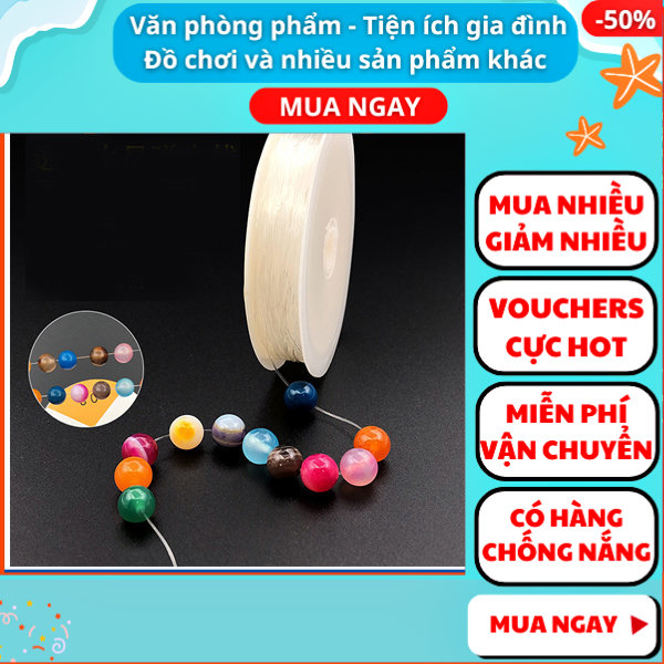 Cuộn dây cước - dây gân xỏ chuỗi trắng loại tốt ✔dây cước siêu bền ✔dây cước xâu chuỗi ✔dây gân xỏ vòng ✔dây gân xỏ chuỗi ✔cuộn dây gân ✔Aplusmart