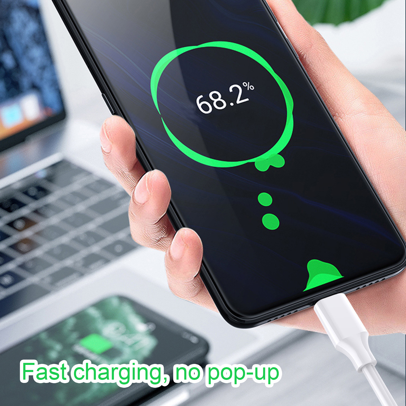 zhaodunyuephw Data Cable 3-in-1 Universal 5A Micro USB Type-C 8Pin Fast Charging Cord for iPhone