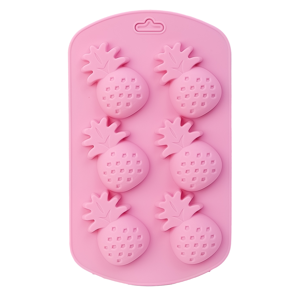 Fruit Shape 6 Grid Ice Cube Mold Silicone Candy Chocolate Jelly Dessert Mold Kitchen Ice Making Baking Accessories