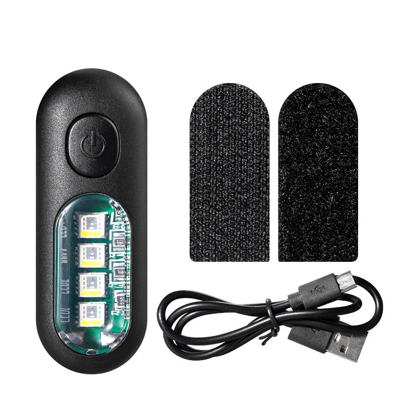ZUOGUAN signal light light on a vehicle Motorcycle helmet warning signal lamp Safety helmet intelligent lamp Riding taillights at night Flash rechargeable