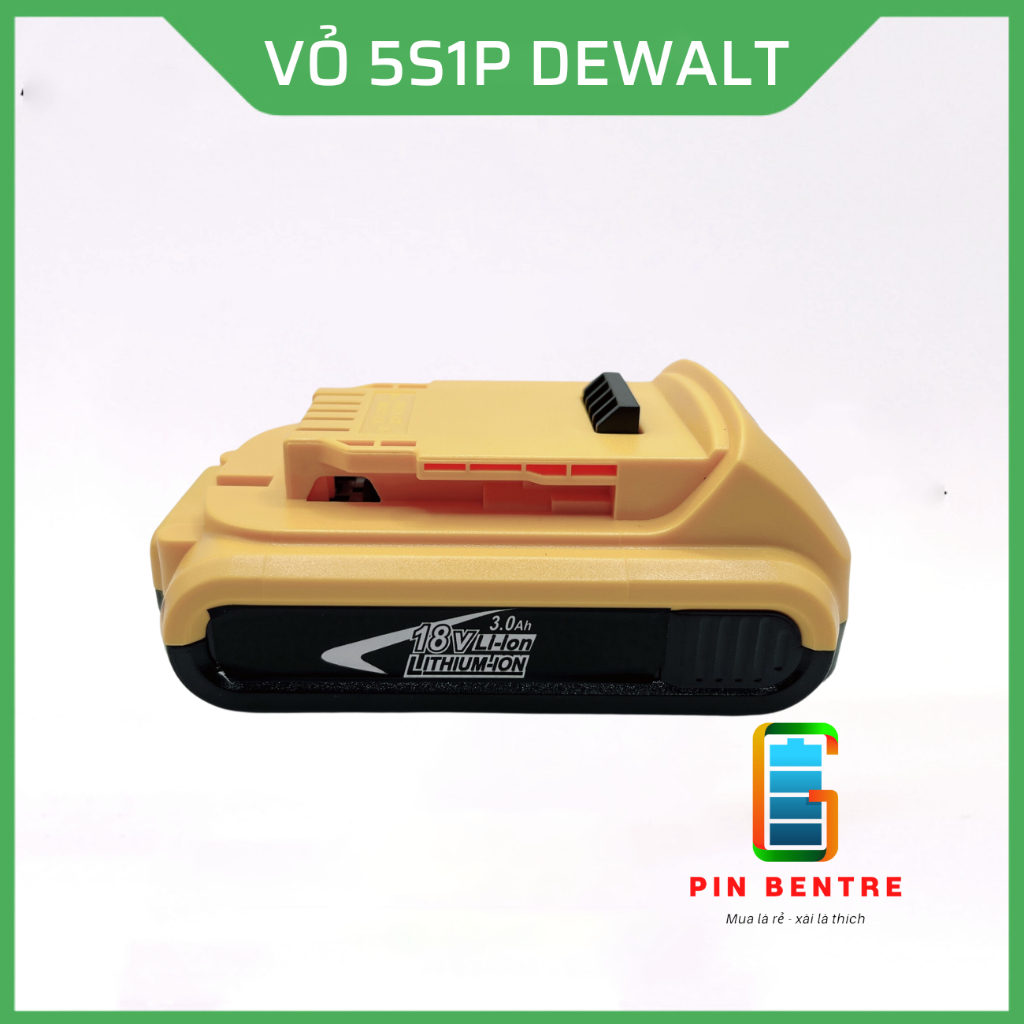 Vỏ pin dewalt loại 5 viên có báo pin 18650