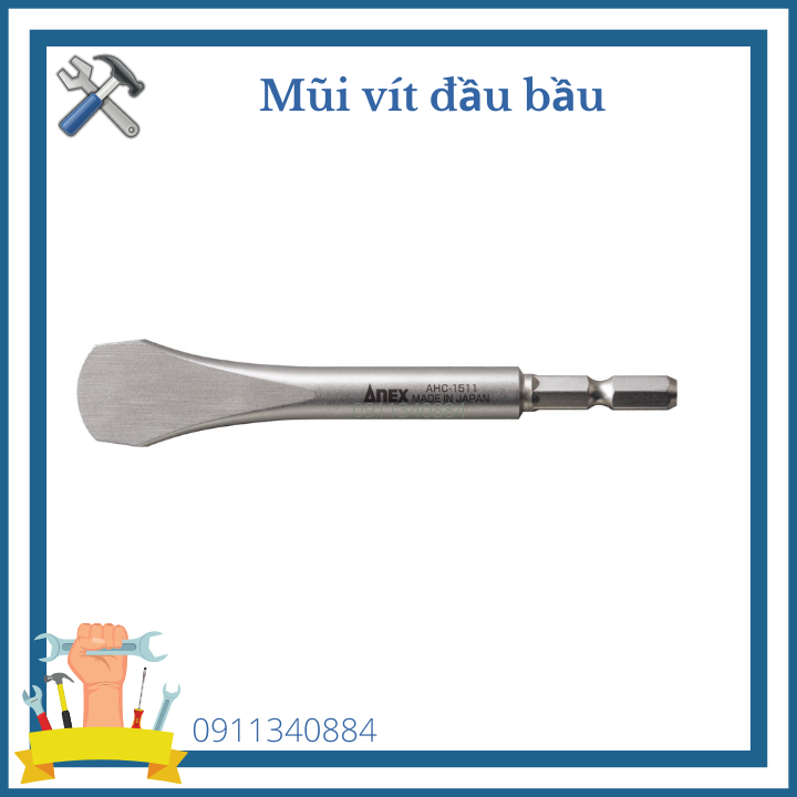 Mũi vít đầu bầu 18x110mm Anex Nhật Bản - Mũi vít đa năng - Mũi vít dẹp to - tô vít dẹp - tô vít nhật bản - tô vít mini - tô vít anex - tô vít cao cấp