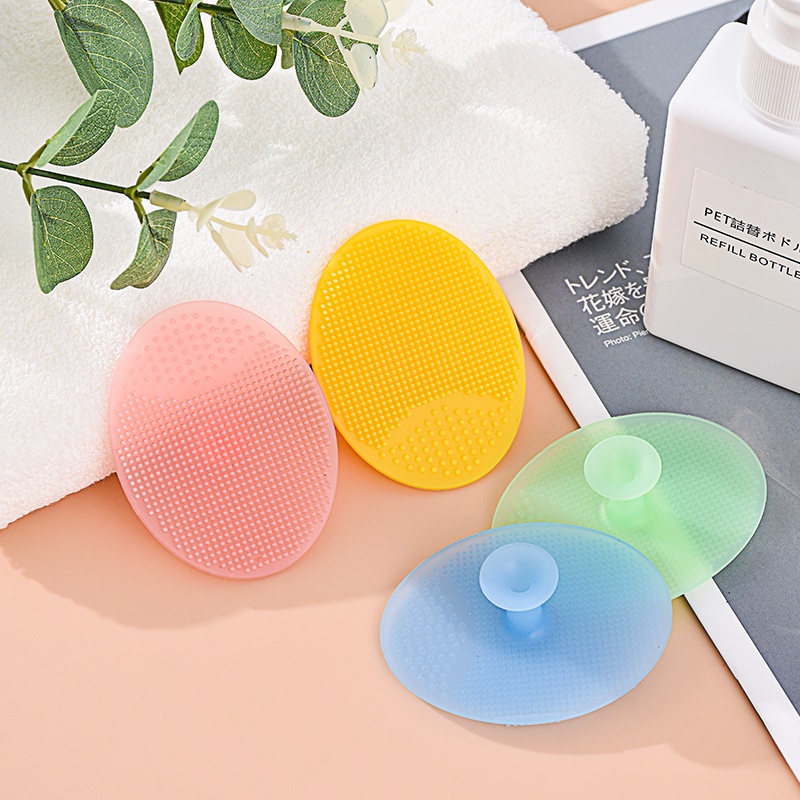 Miếng rửa mặt silicon gai mềm mại hình oval